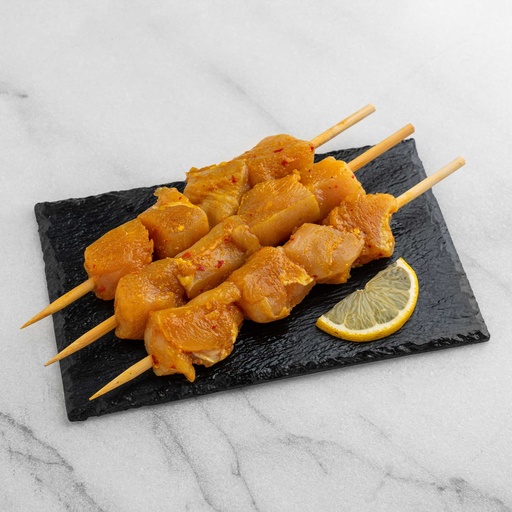 Shish Tawook with Lemon on Skewers