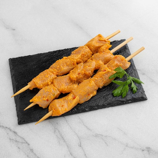 Shish Tawook with Garlic on Skewers